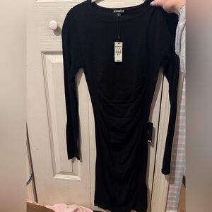Express Black Long Sleeve Dress